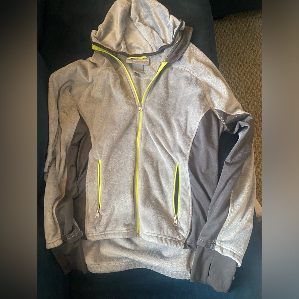 Gray and green Free Country zip up hoodie xl - Picture 2 of 2